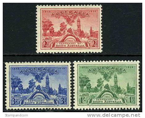 Australia #159-61 XF Mint Hinged Set Of 1936 - Nuevos