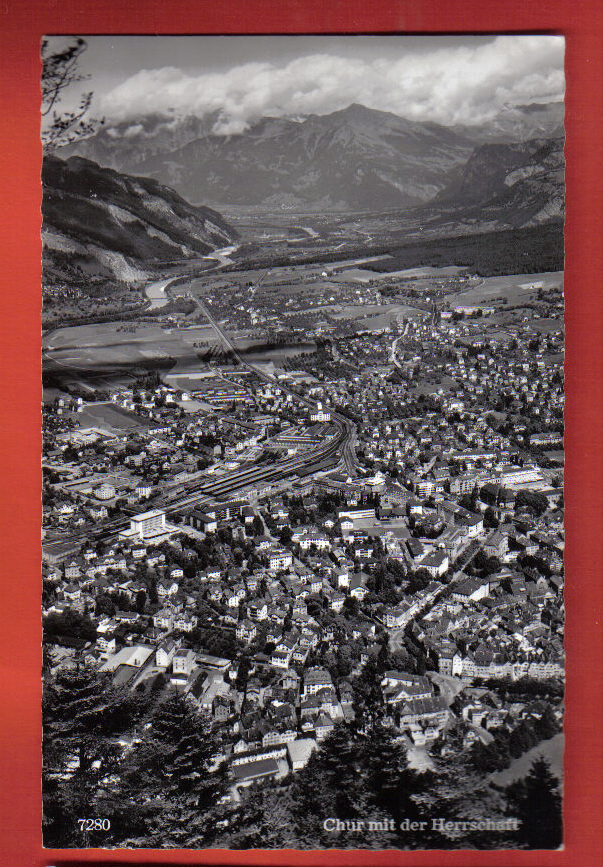S465 Chur Mit Der Heerschaft. Cachet Parc Naziunal Svizzer 1914-1964, Date Illisible.Geiger Flims Fotohaus - Coire