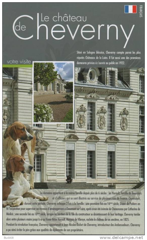 Guide De Visite Du Château De CHEVERNY 12 Pages Couleurs Avec Salle D'armes - Advertisement