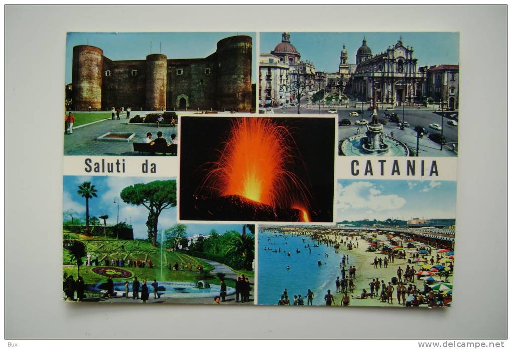 SALUTI  DA  CATANIA  SICILIA  VIAGGIATA  ANNI 60   COME DA FOTO - Catania