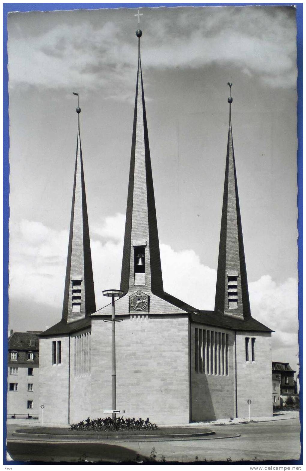 Bayreuth, Christuskirche, 1961,Werbestempel,Nachtluftpostnetz,Post, - Bayreuth