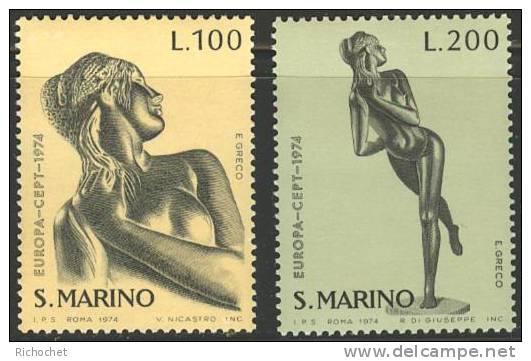 Saint-Marin N° 873 à 874 ** - Unused Stamps