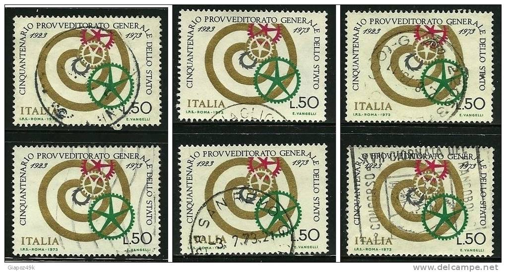 ● ITALIA Rep. 1973 - STATO - N. 1216 Usati , Serie Completa - Cat. ? -  L. 3464 /65 /68 - 1971-80: Usati