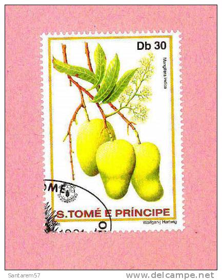 Timbre Oblitéré Used Mint Stamp Selo Carimbado Mangifera Indica S. TOME E PRINCIPE DB30 1981 - Sao Tome Et Principe