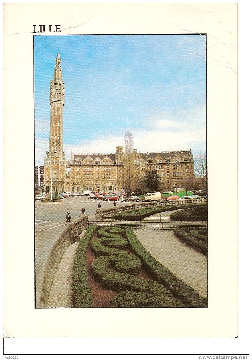 59  LILLE  FPC N° 20.55.20 : L´HOTEL DE VILLE ET SON BEFFROI / CPM Circulée 1991 / Abimée Pliures - Lille