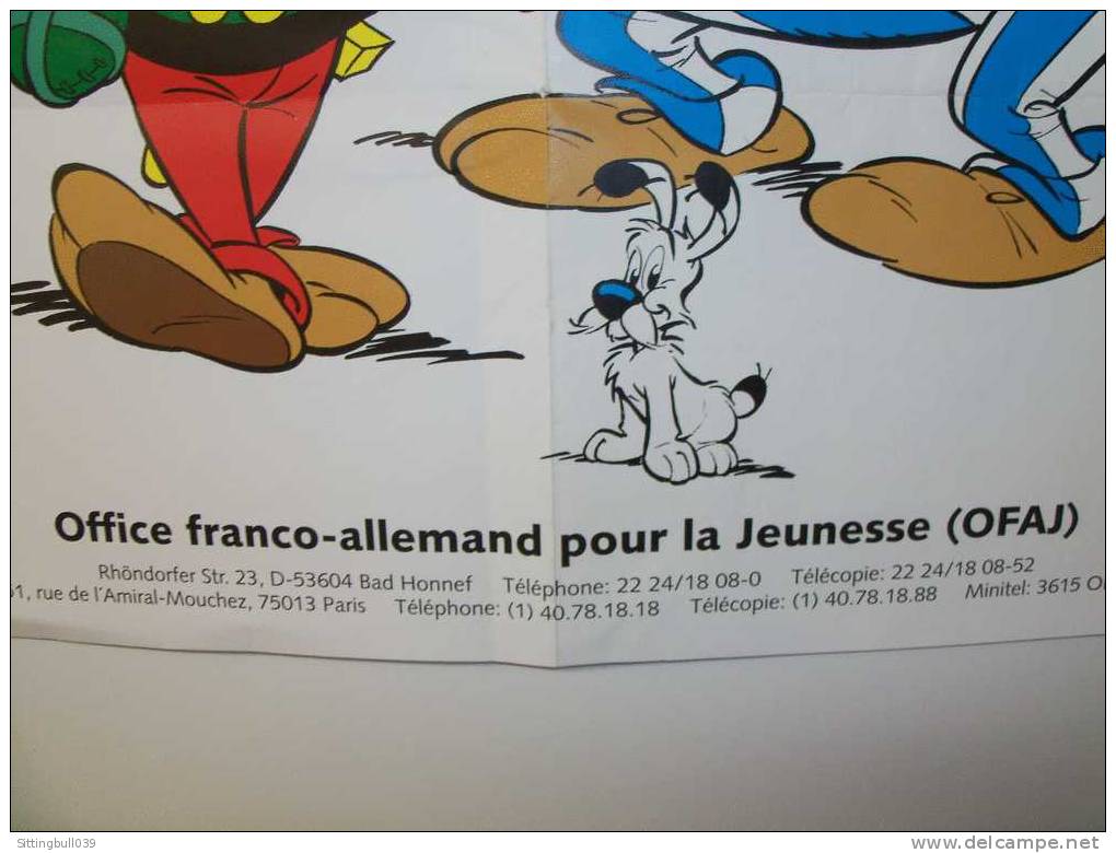 ASTERIX à L' O.F.A.J.. AFFICHE PUB Pour Les échanges Franco-Allemands. 1995. En Français. Les Ed A-R / G-U. RARE ! - Afiches & Offsets