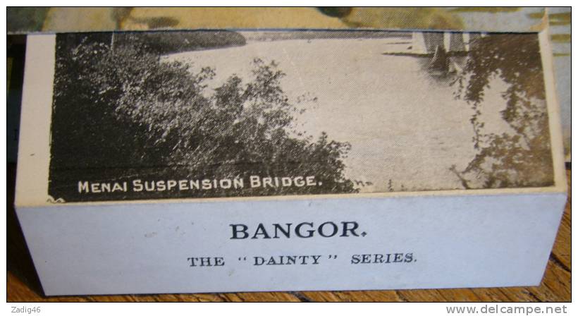 BANGOR - CARTE A SYSTEME - CONTIENT 12 VUES DE BANGOR - Caernarvonshire