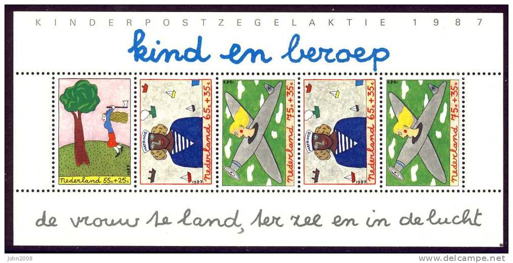 Niederlande / Netherlands 1987 : Mi Block 30 *** - Voor Het Kind - Bloques