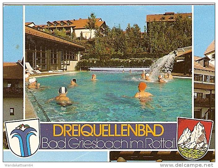 AK 2548 DREIQUELLENBAD Bad Griesbach Im Rottal Mehrbild 5 Bilder Schach Außenbecken 23.3.88 8 NBACH ROTTA N. 8634 Rodach - Passau