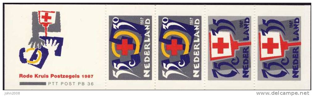 Niederlande / Netherlands 1987 : NVPH PB 36 *** - Rotes Kreuz / Red Cross - Carnets Et Roulettes