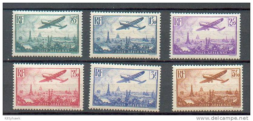 Lot 357 - YT PA 8 à 13 * - Charnières Complètes - 1927-1959 Nuevos