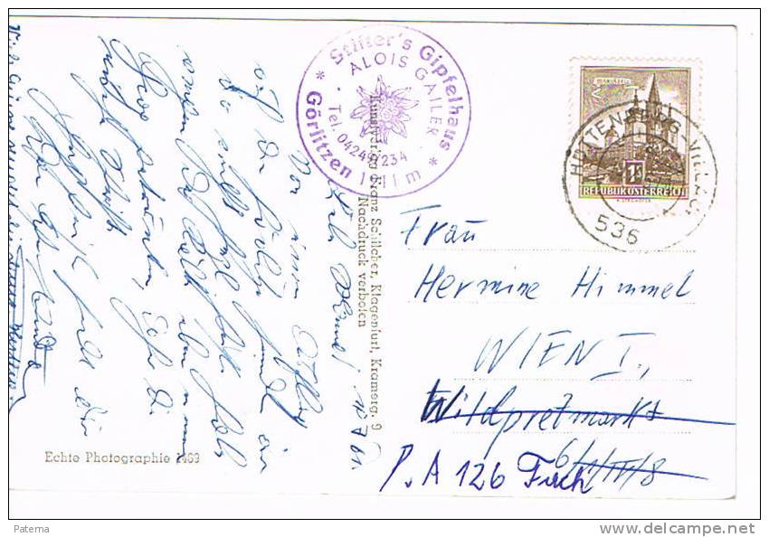 3351 Postal,HUTTENBERG  1961 (Austria ) , - Cartas & Documentos