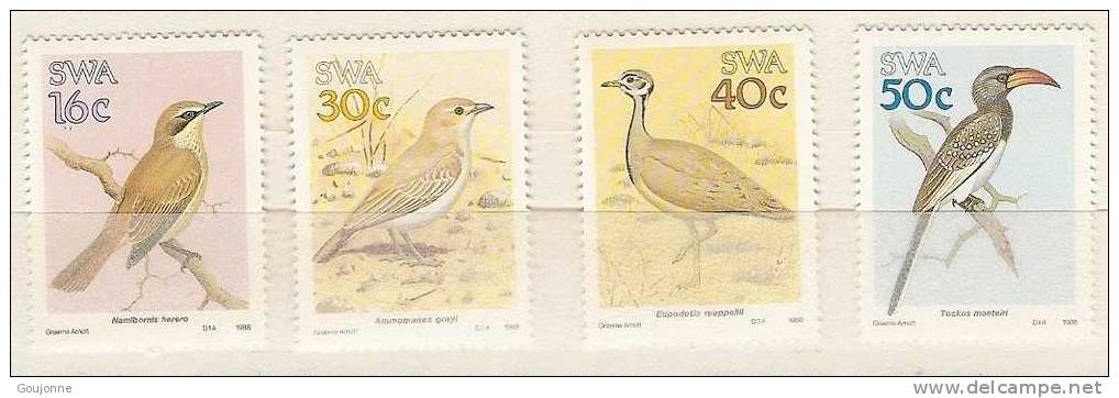 SUD-OUEST AFRICAIN (SWA) Oiseaux  586 589** - Cuco, Cuclillos