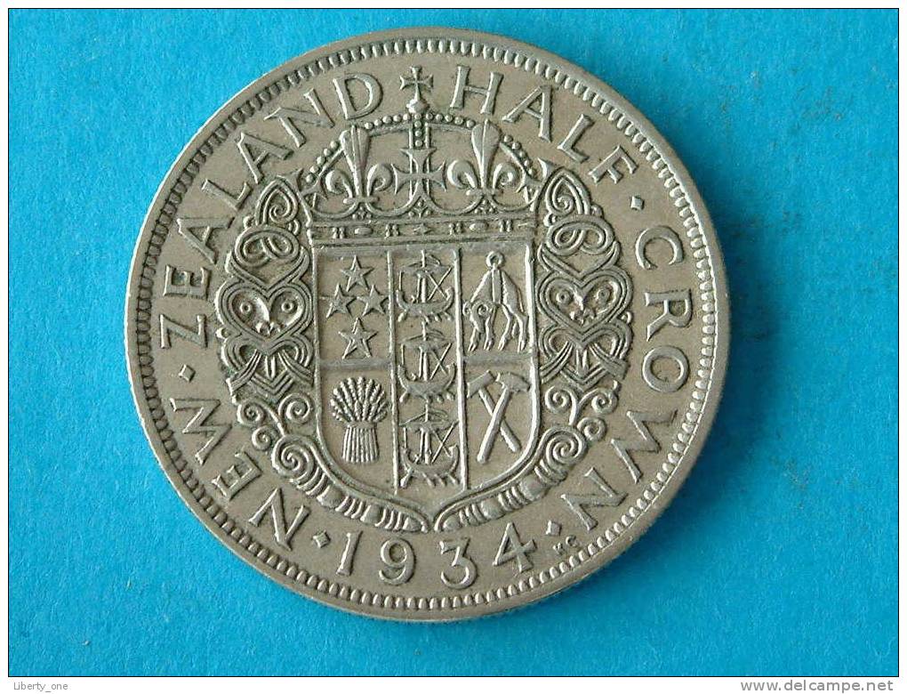 1934 HALF CROWN / KM 5 ( Details Zie Foto ) ! - New Zealand