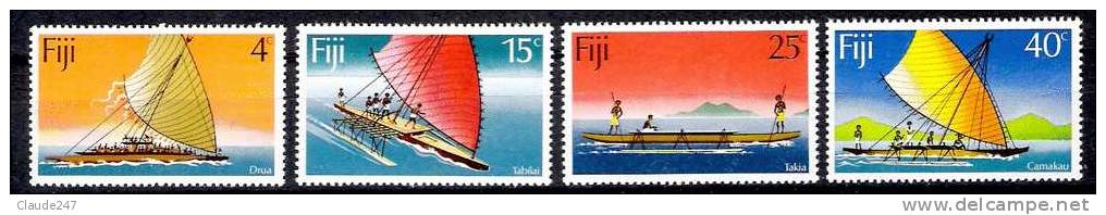 Fiji 1977 - Canoes - Canoe - New  Serie Nuova Illinguellata  MNH - Fidji (1970-...)