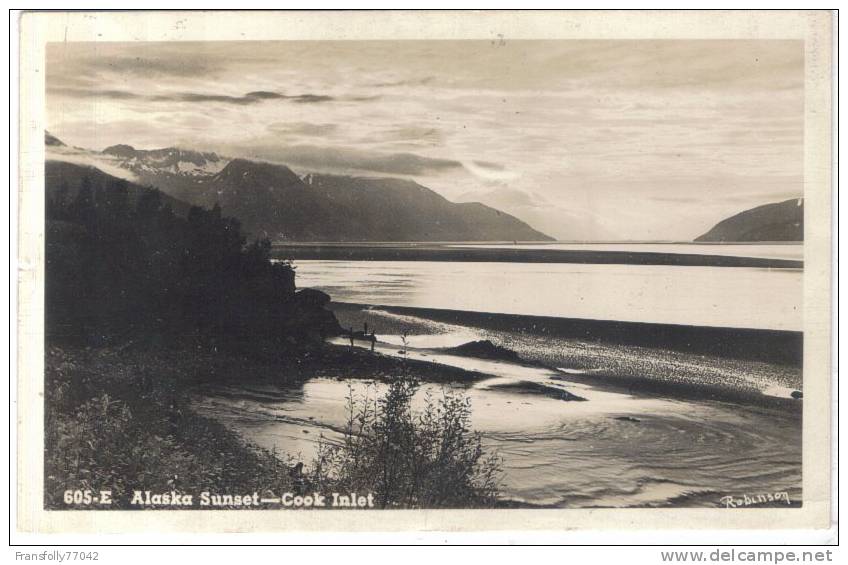 Rppc - ALASKA - COOK INLET - ALASKA SUNSET - ROBINSON PHOTO - 1956 - Autres & Non Classés
