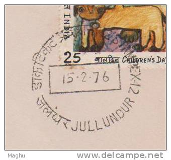 India 1976, Exhibition Cover Jullundur Philatelic Club, - Brieven En Documenten