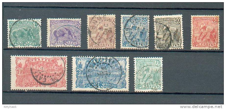 GUYA 163 - YT 52-54-55-56-57-58-62-63-6 4 Obli - Used Stamps