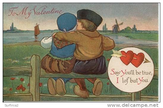 DUTCH VALENTINE CARD - "SAY YOU'LL BE TRUE" - Valentinstag
