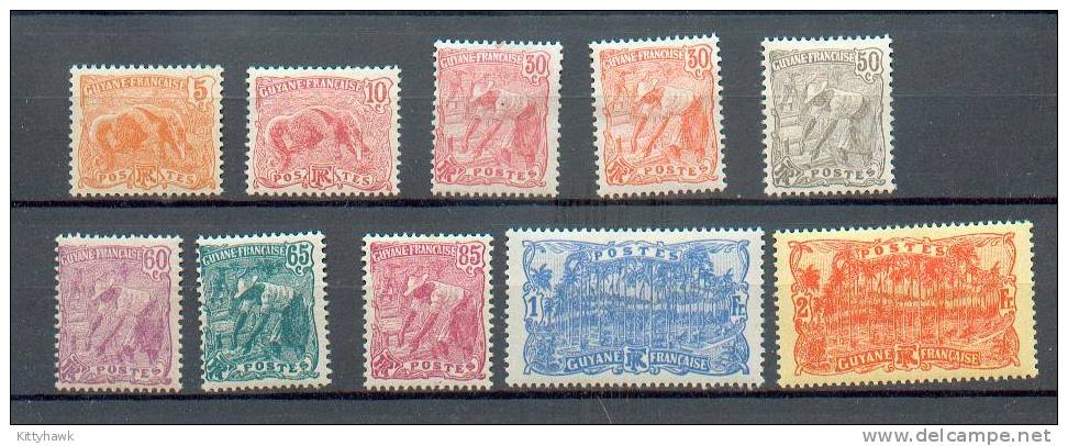 GUYA 166 - YT 75-74-79-80-83-84-85-86-8 7-88 * - Unused Stamps