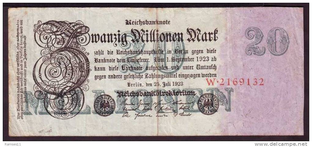 DEUTSCHES REICH - 20 Millionen Mark 1923 - 20 Mio. Mark