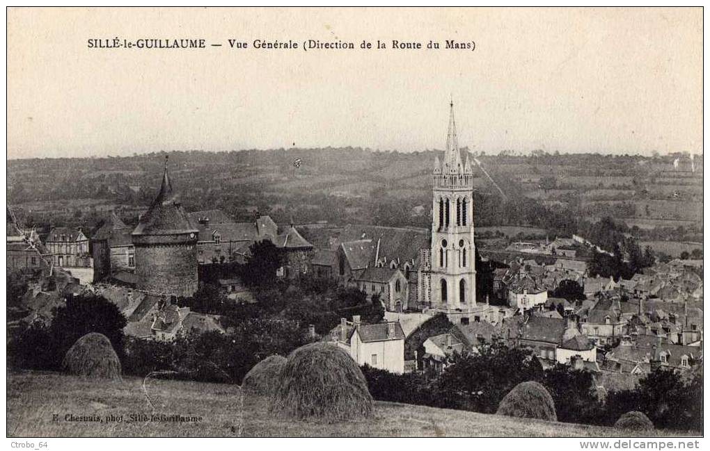 CPA SILLE-LE-GUILLAUME 72 - Vue Générale Route Du Mans - Sille Le Guillaume