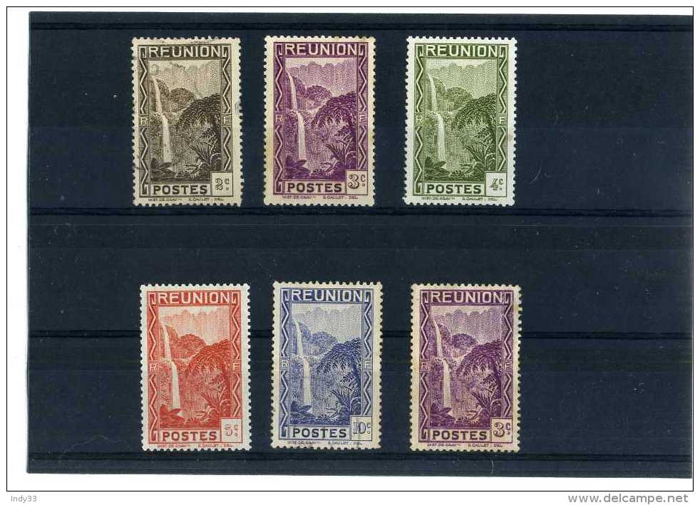 - FRANCE COLONIES . REUNION 1852/1948  .  SUITE DE TIMBRES DE 1933/38 . - Unused Stamps