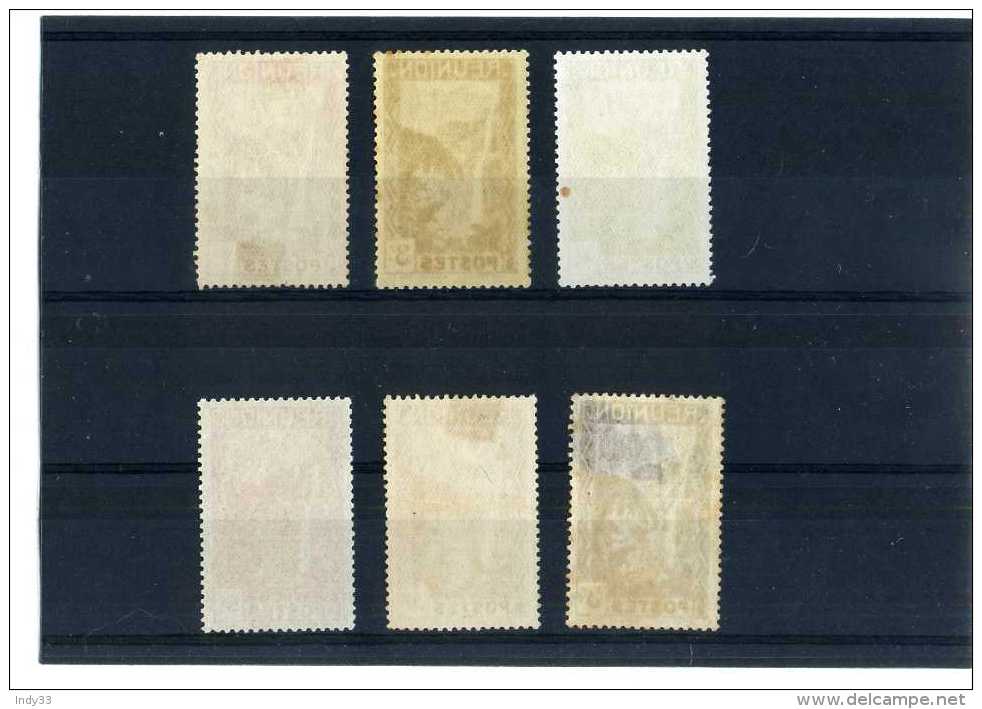 - FRANCE COLONIES . REUNION 1852/1948  .  SUITE DE TIMBRES DE 1933/38 . - Nuovi