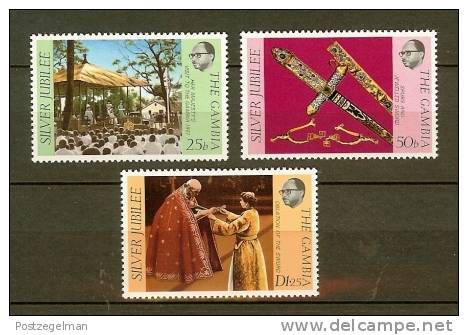 THE GAMBIA 1977  MNH Stamps QEII Silverjubilee 339-341 - Royalties, Royals