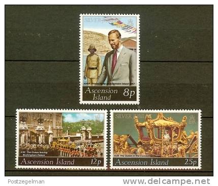 ASCENSION 1977  MNH Stamps QEII Silverjubilee 218-220 - Royalties, Royals