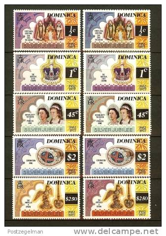 DOMINICA 1977  MNH Stamps QEII Silver Jubilee 525-534 - Royalties, Royals