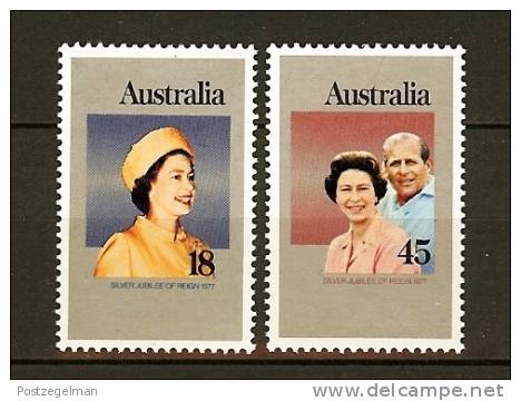 AUSTRALIA 1977  MNH Stamps QEII Silver Jubilee 630-631 - Royalties, Royals