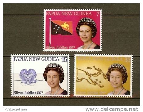 PAPUA NEW GUINEA 1977 MNH Stamps QEII Silver Jubilee 321-323 - Royalties, Royals