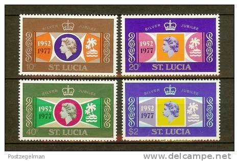 ST. LUCIA 1977 MNH Stamps QEII Silver Jubilee 407-410 - Royalties, Royals