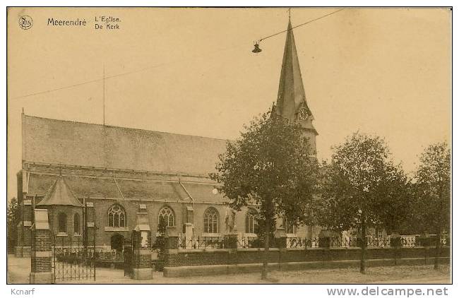 CP De MEERENDRE ( Merendree ) " L'église / De Kerk " . - Nevele