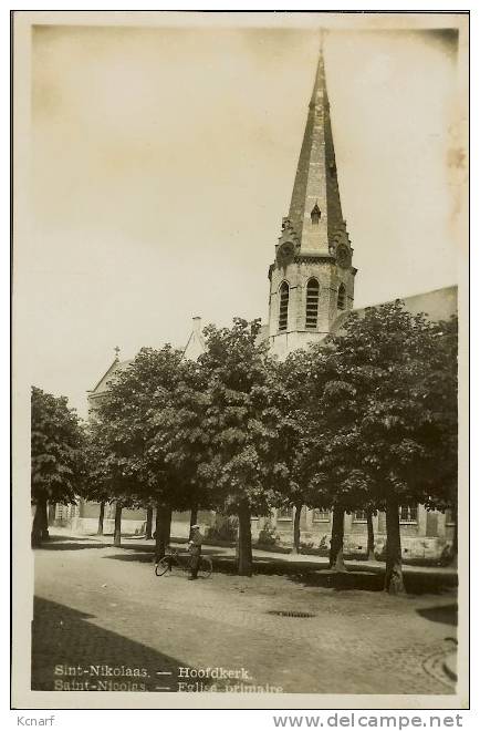 CP Photo De SINT-NIKOLAAS / SAINT-NICOLAS ( Sint NIKLAAS ) " Hoofdkerk / église Primaire " . - Sint-Niklaas