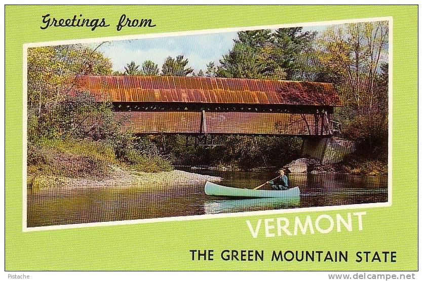 Vermont - Covered Bridge And Canoeing - Pont Couvert Et Canot Canotage - Neuve Unused - Other & Unclassified