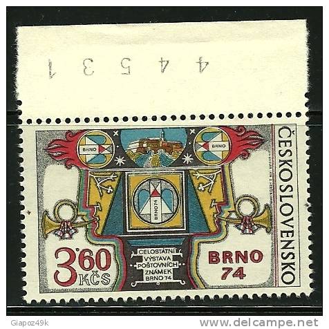 ● CECOSLOVACCHIA 1974 - BRNO -  N. 2184b ** - Serie Completa - Cat. ? € - Lotto N. 797 - Ongebruikt