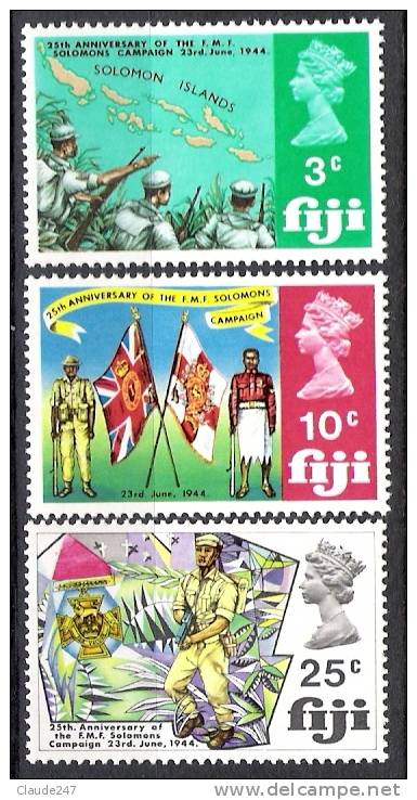 Fiji 1969 Military - Campagna Salomone - New - MNH Serie Nuova Illinguellata - Fidschi-Inseln (...-1970)