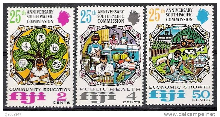 Fiji 1972 25th Anniv South Pacific Commission - Commssione Del Sud Pacifico - New - MNH - Serie Nuova Illinguellata - Fidschi-Inseln (...-1970)