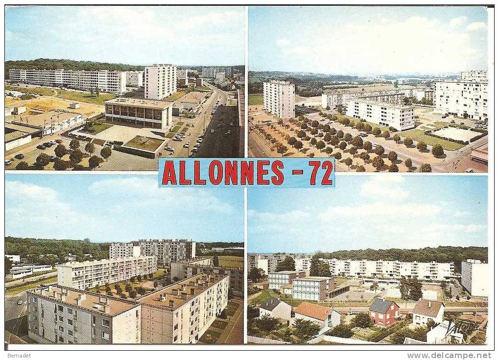 ALLONNES .. L'HOTEL DE VILLE ET L'AVENUE CHARLES DE GAULLE ..LE MAIL .. VUE PARTIELLE DES PERRIERES - Allonnes