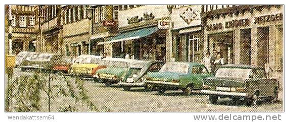 AK 19980 LEONBERG / WÜRTT. - Marktplatz VW-Käfer Autos Uhr 23.8.66-19 725 LEONBERG * Historisch Bedeutsamer Leonberger L - Leonberg