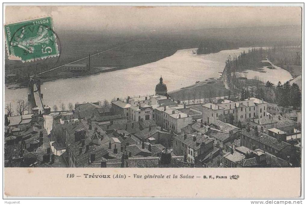 D - CARTE POSTALE - 01 - TREVOUX - VUE GENERALE - LA SAONE - - Trévoux