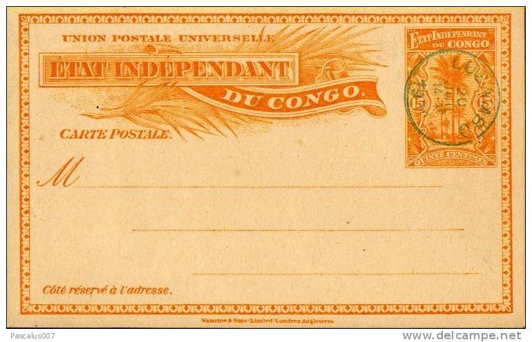 A00009 - Entier Postal - état Indépendant Du Congo - 12.95. - Interi Postali