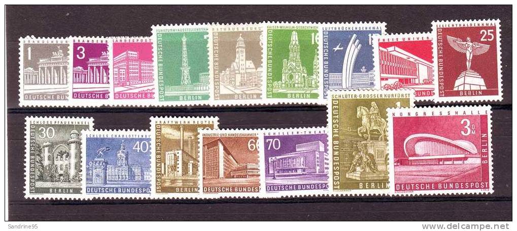 ALLEMAGNE BERLIN  2EME SERIE DES MONUMENTS - Unused Stamps