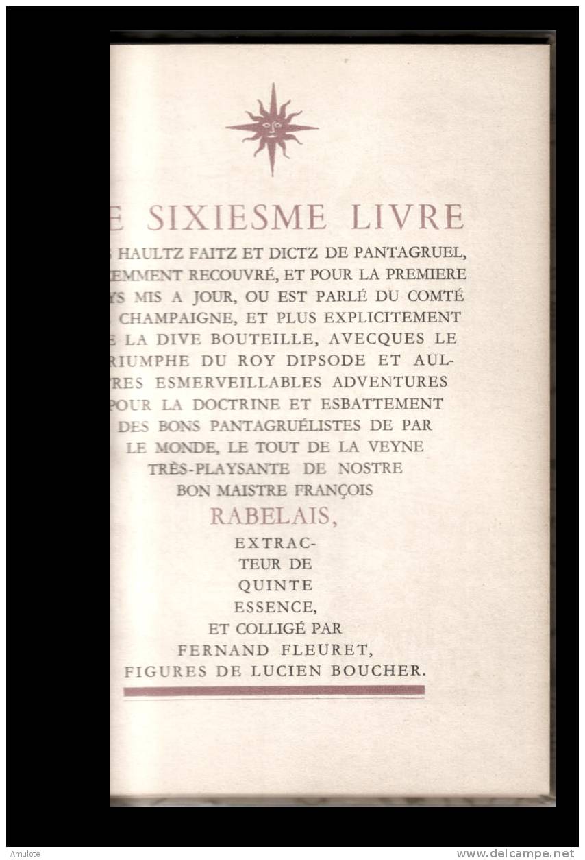 Rabelais - Le Sixiesme Livre - Paris, Moët Et Chandon, 1933 - Moet Et Chandon