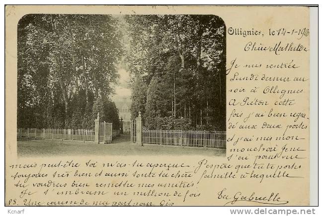 CP De OLLIGNIES " Cachet De Forchies-la-marche 1900 " - Lessines