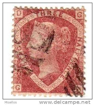 1870 Nº 50 Rojo 1,5p. Plancha 3 DGGD   . - Oblitérés