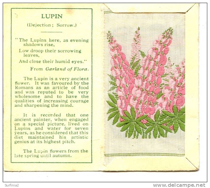 CIGARETTE CARDS - WIX - KENSITAS SILK FLOWERS - NORMAL SIZE - LUPIN 1934 - Other Brands