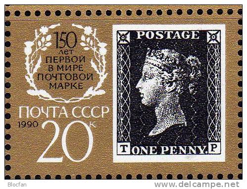 Rarität 150 Jahre Briefmarken SU Kleinbogen 6067 I Plus II ** 30€ Black Penny Von GB - Collections